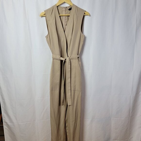 BCBGMaxAzria Ridley Khaki Asymmetric Jumpsuit - Beautiful - Picture 2 of 13